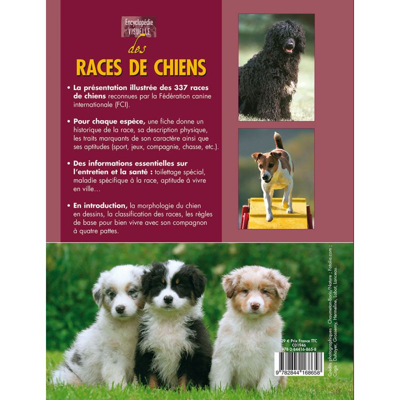 Livre Encyclopedie Visuelle Des Races De Chiens