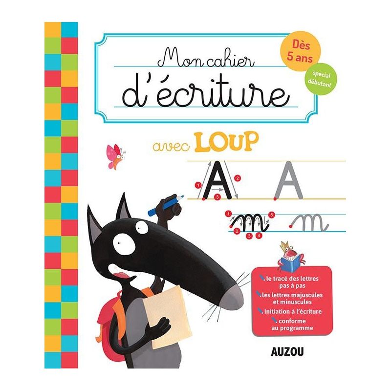 Page De Garde Cahier Maitresse Loup LIVRE MON CAHIER D'ÉCRITURE AVEC LOUP | Cartotheque.com