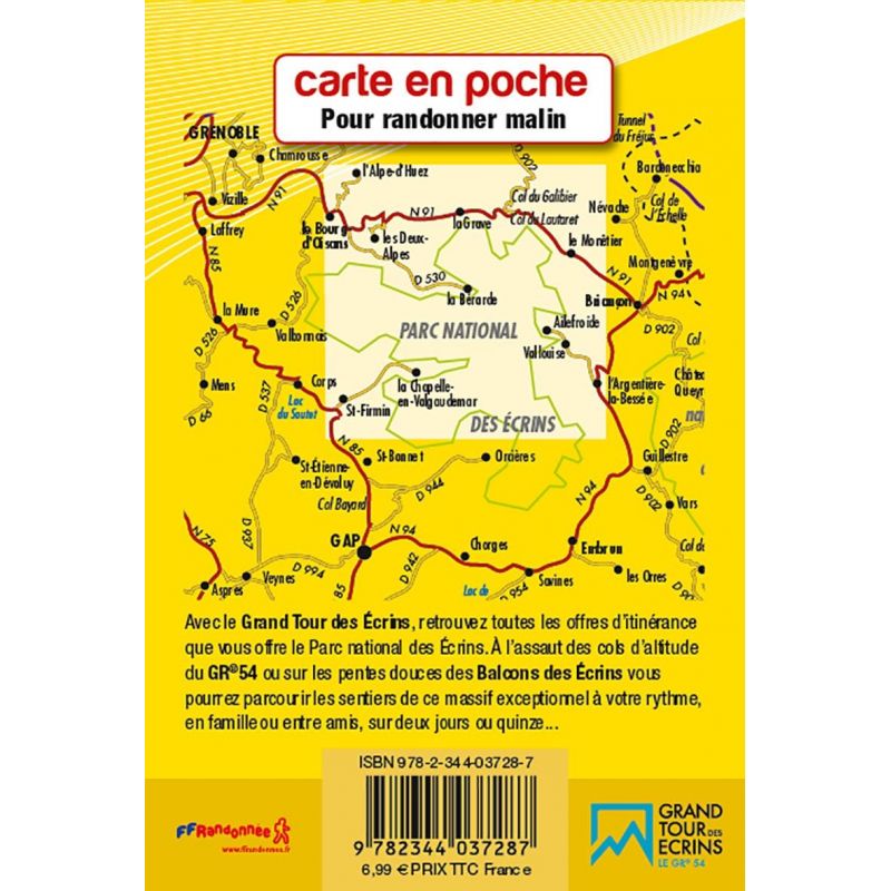 carte du tour des écrins